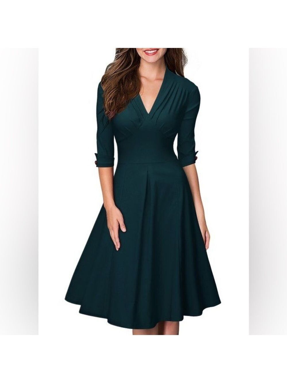 Miusol Green Vintage Style Midi Dress
Size Small